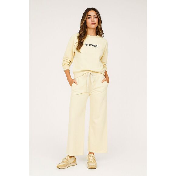 MOTHER Move It Yellow The Knock Out Roller Hoover Sweatpants  Women's Size Small - Picture 1 of 12